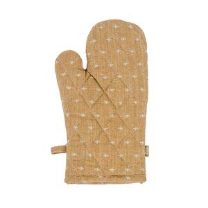 One Oven Glove and One Tea Towel Set of 2 Mustard Yellow